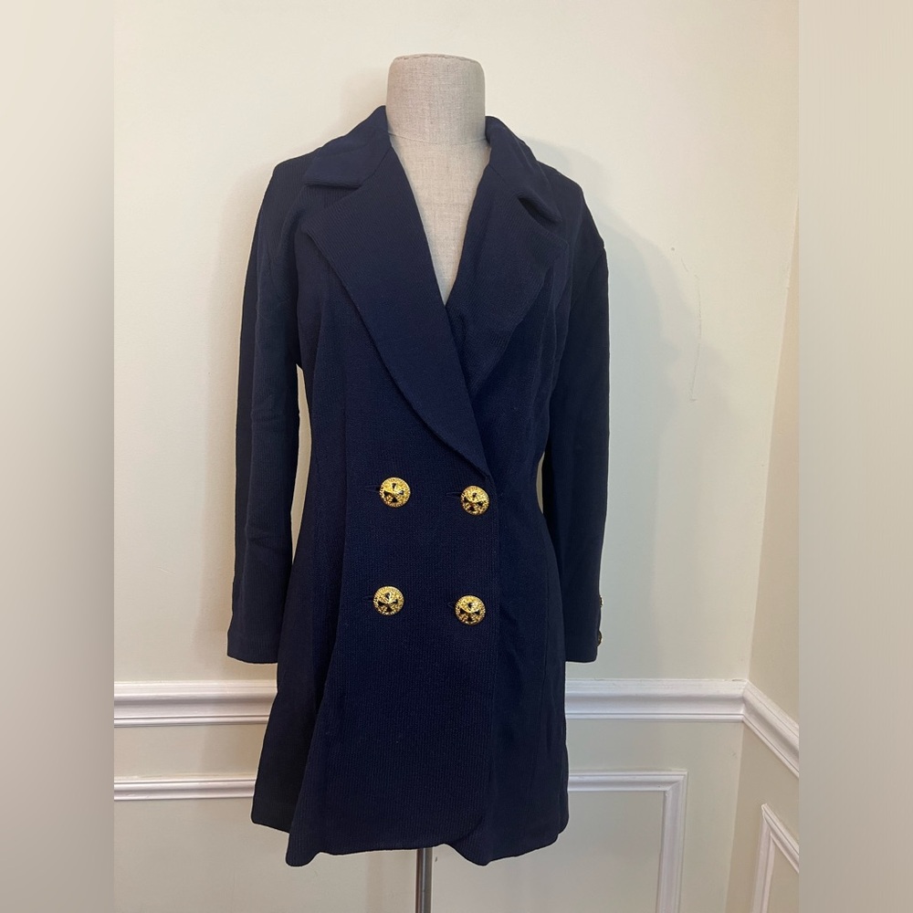 St. John Double Breasted Cardigan Knit Blazer